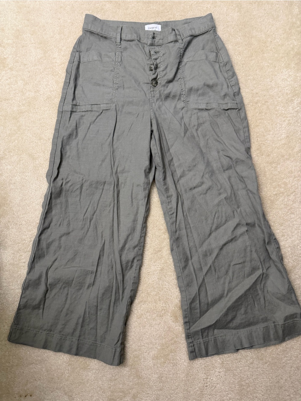 Evereve Olive-Green Utility Pants